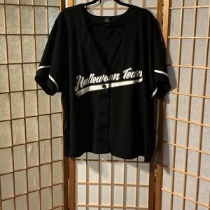 Disney Black and White Women's Jersey Top